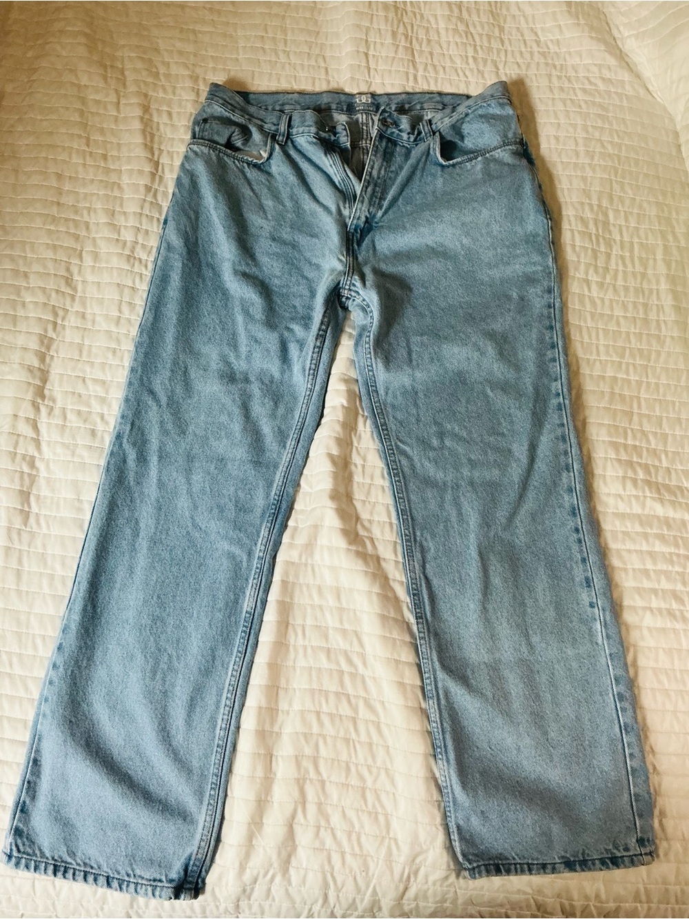 Vintage Deadstock Straight Light Blue Denim Jeans - Classic Everyday Fit